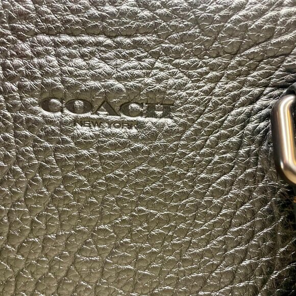 Coach Gotham Folio Business Bag Black Pebbled Leather NEW - Picture 2 of 12